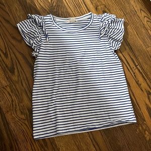 Blue and white striped Crew Cuts shirt